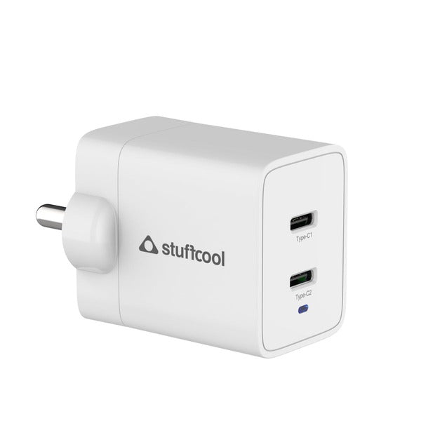 Stuffcool Neo 47W Dual Type C GaN Charger – TechCure India