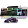 AULA T102 Full Size Membrane Wired Gaming Keyboard and Mouse Combo ( Grey Panel | Black Keycaps )