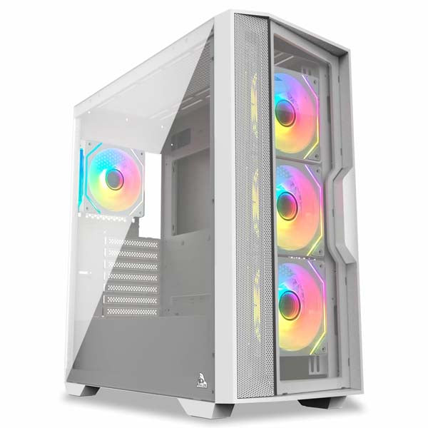 TAG Gamerz Andromeda RGB M ATX Mid-Tower Cabinet (White) – TechCure India