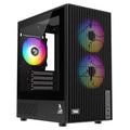 TAG Gamerz EVA Mid-Tower Computer PC Case/Gaming Cabinet, Front Mesh Panel, 3x Pre-Installed ARGB Fans | Supports M-ATX, ITX | 240mm Radiator Support | 4mm Tempered Glass, Supports Up to 8 Fans -Black – TechCure India