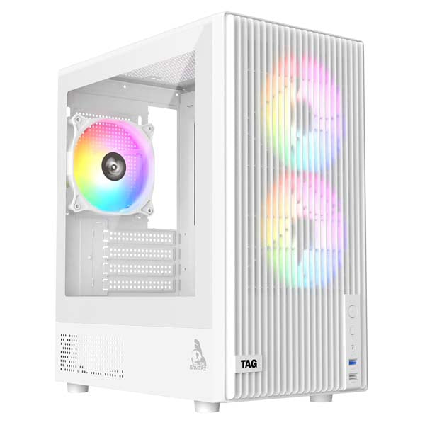 TAG Gamerz EVA Mid-Tower M-ATX Gaming Cabinet (White) – TechCure India