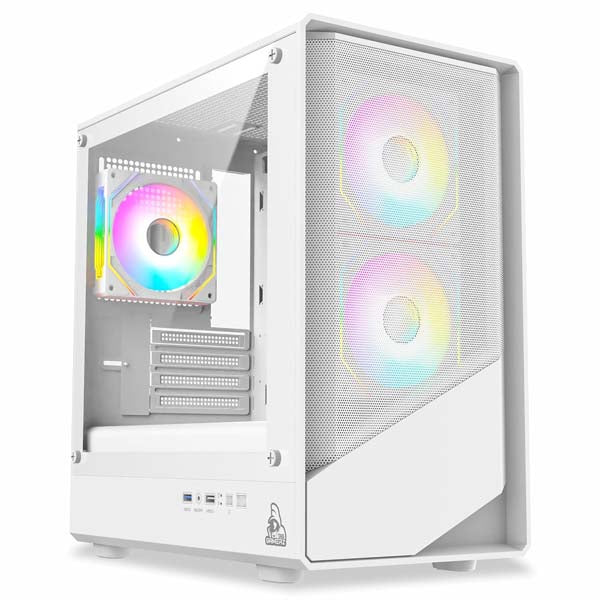 TAG Gamerz Starlight ARGB Mid-Tower M-ATX Gaming Cabinet (White) – TechCure India
