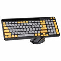 TAG KBWM 1100 Wireless 2.4GHz+Bluetooth Keyboard & Mouse Combo Kit (Grey & Yellow) – TechCure India