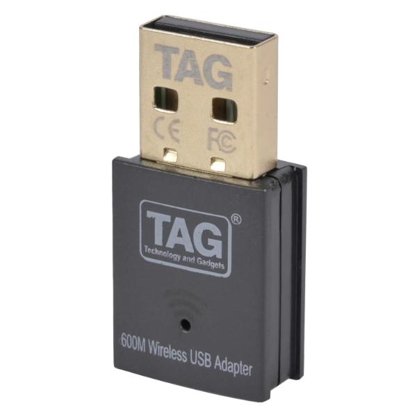 TAG NeoLink Dual Band 600Mbps WiFi & Bluetooth 4.2 USB Adapter 5GHz + 2.4GHz Wireless Dongle – TechCure India