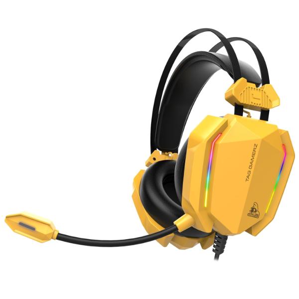 TAG Titan RGB Yellow Over-Ear Gaming Wired Headphone – TechCure India