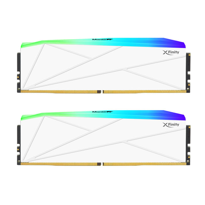 V-COLOR Manta XFinity RGB 64GB (32x2) DDR5 6000MHz Gaming Memory, 32GB x2, CL30, Intel XMP & AMD EXPO, White – TechCure India