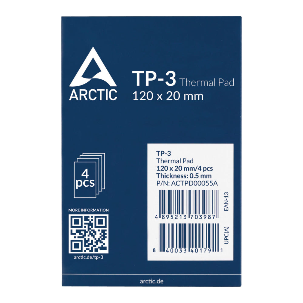 ARCTIC Thermal Pad - TP-3 120x20mm : 0.5mm ( 4 pads ) – TechCure India