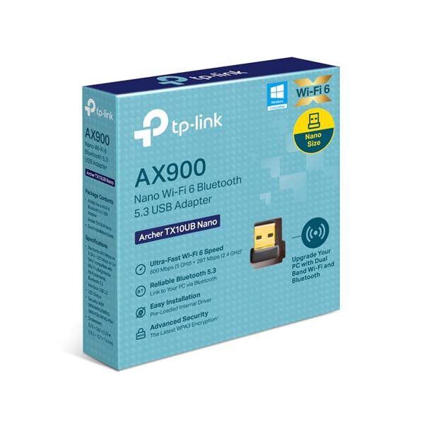 TP-Link Archer TX10UB Nano AX900 Wi-Fi 6 Bluetooth 5.3 USB Adapter – TechCure India