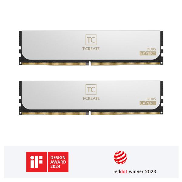 TeamGroup 32GB T-Create Expert DDR5 6400 MHz UDIMM Memory Kit (2 x 16GB, White) – TechCure India