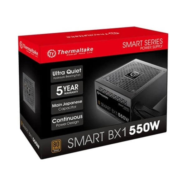 THERMALTAKE SMART BX1 550W 80PLUS BRONZE NON MODULAR SMPS PS-SPD-0550NNSABD-1 – TechCure India