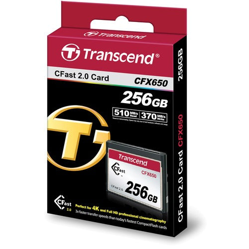 Transcend CFX650 256GB CFast 2.0 Flash Memory Card – TechCure India