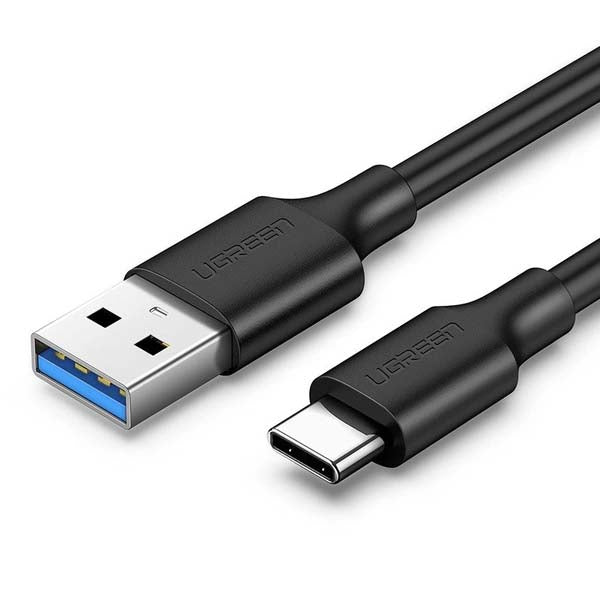 UGREEN US184 USB 3.0 A Male to Type C Male Cable Nickel Plating 1.5m (Black-20883) – TechCure India