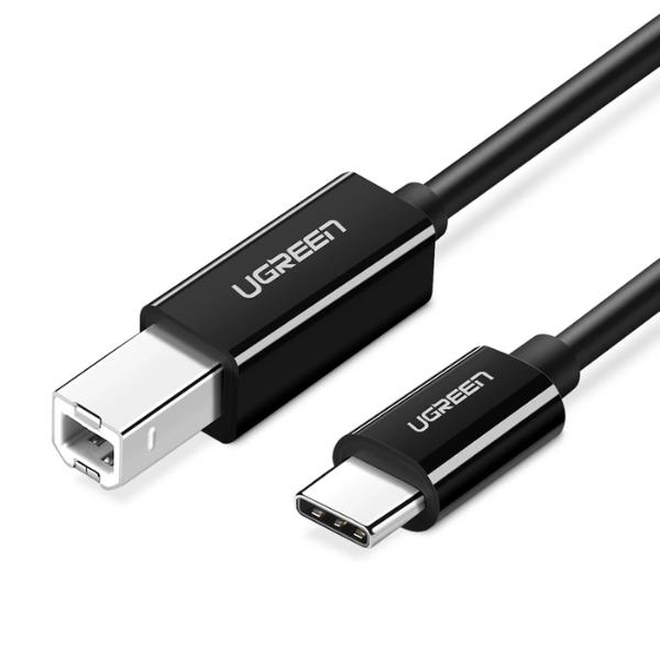 UGREEN US241 USB-C Male to USB-B 2.0 Male Printer Cable ABS Plastic Case 1m (Black)-80811 – TechCure India
