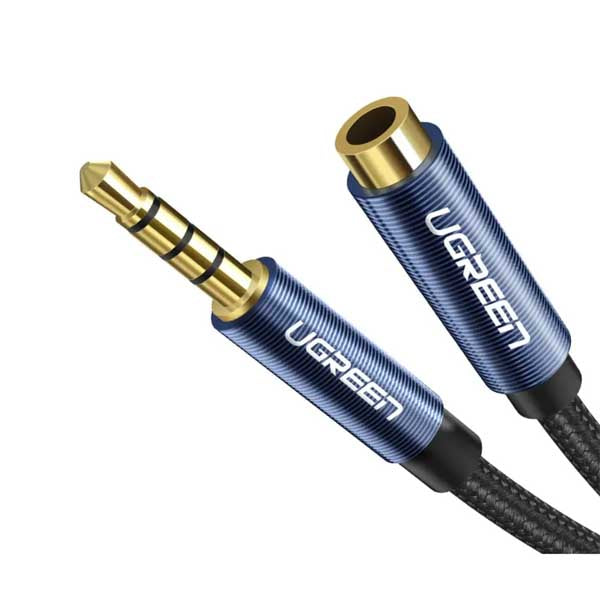 Ugreen AV118 3.5mm Male to 3.5mm Female Extension Braid 2m (Black 40675) – TechCure India