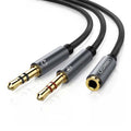 Ugreen AV140 3.5mm Female to 2 Male Audio Cable Aluminum Case (Black 20899) – TechCure India