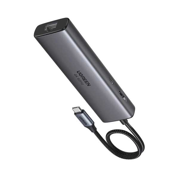 Ugreen CM512 6 in 1 Multifunctional USB C Hub 100W PD Ethernet Dock Multi Port (45000) – TechCure India