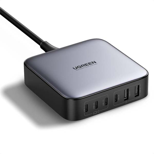 Ugreen Cd271 Nexode 200W 6-Port Gan Desktop Fast Charger – TechCure India