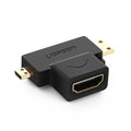 Ugreen HD129 HDMI Female to Micro HDMI plus Mini HDMI Male 4K Adapter (20144) – TechCure India