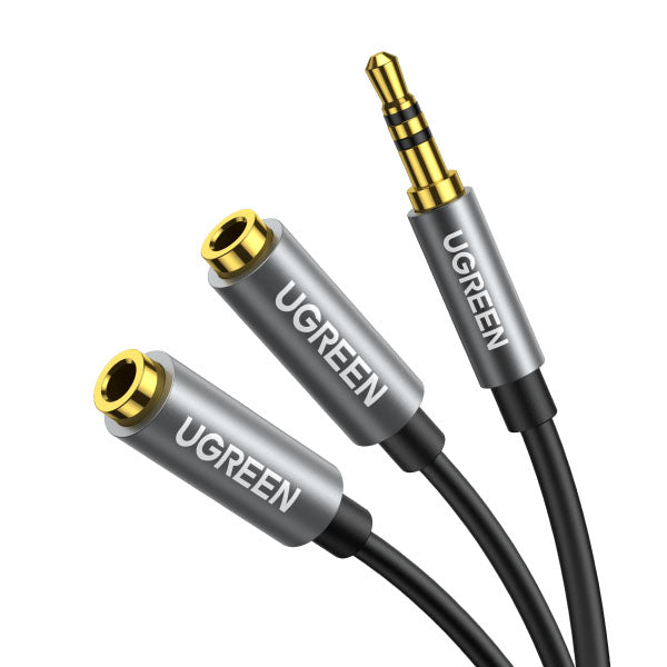 Ugreen Headphone Splitter 2 Way Y 3.5mm Jack Aux Adapter – TechCure India