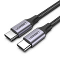 Ugreen US161 USB 3.1 Type C Male to Type C Male Cable Nickel Plating Aluminum Shell 1.5m (Gray 50751) – TechCure India