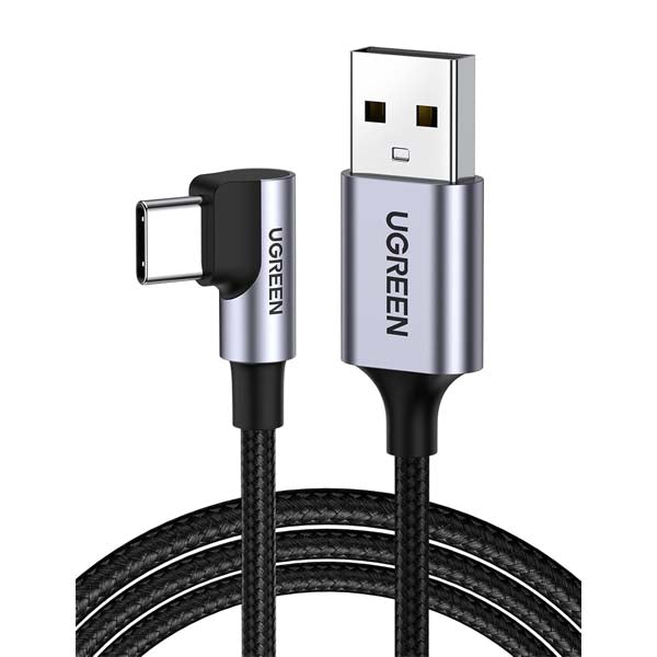 Ugreen US284 50941 Right Angle USB-A to USB-C 3A Cable 2m (Gray) – TechCure India