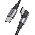 Ugreen US334 USB-C to USB-C PD Fast Charging 90 Degree Cable Black 3m (20583) – TechCure India