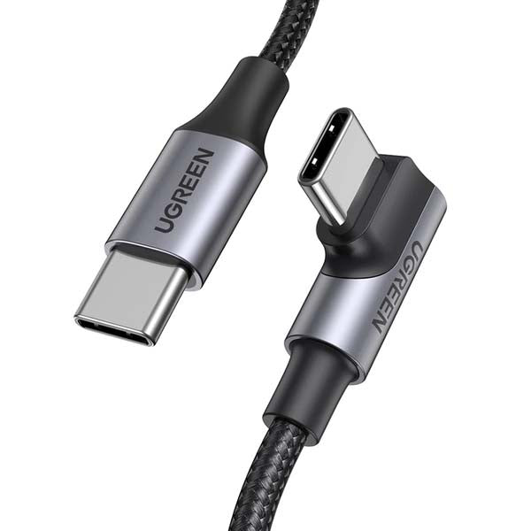 Ugreen US334 USB-C to USB-C PD Fast Charging 90 Degree Cable Black 3m (20583) – TechCure India