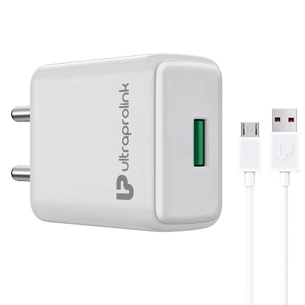 UltraProlink Boost 12M 2.4A/12W Charger + Micro USB Cable UM1166M – TechCure India