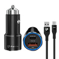 UltraProlink Mach 145W All Protocol Dual USB Car Charger with 1m Cable UM1160 – TechCure India