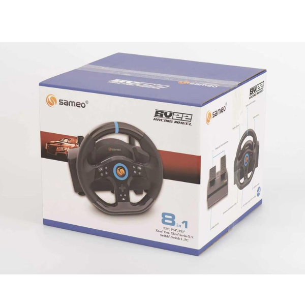 Sameo SV22 Racing Wheel with Pedals – TechCure India