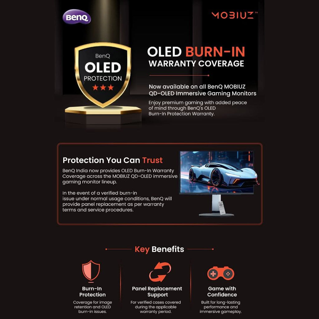 BenQ MOBIUZ EX271QZ 27 2K QHD 3rd Gen QD-OLED 500Hz Gaming Monitor – TechCure India