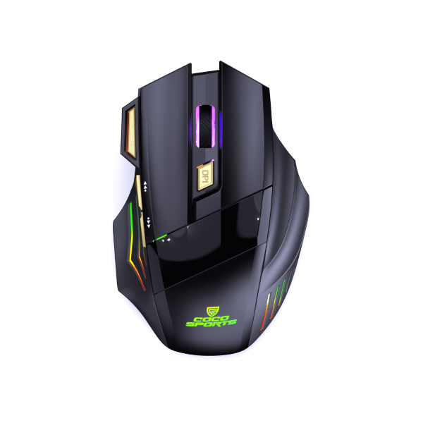 Coconut WM22 Gold Wireless Gaming Mouse, Rechargeable, Ergonomic – TechCure India