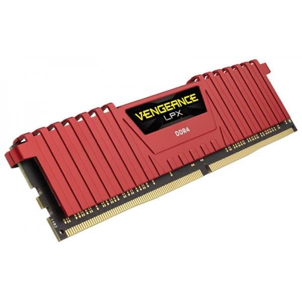 CORSAIR Vengeance LPX 16GB ( 16GB x 1 ) 3000MHz DDR4 RAM ( Red ) ( CL16 ) - 3