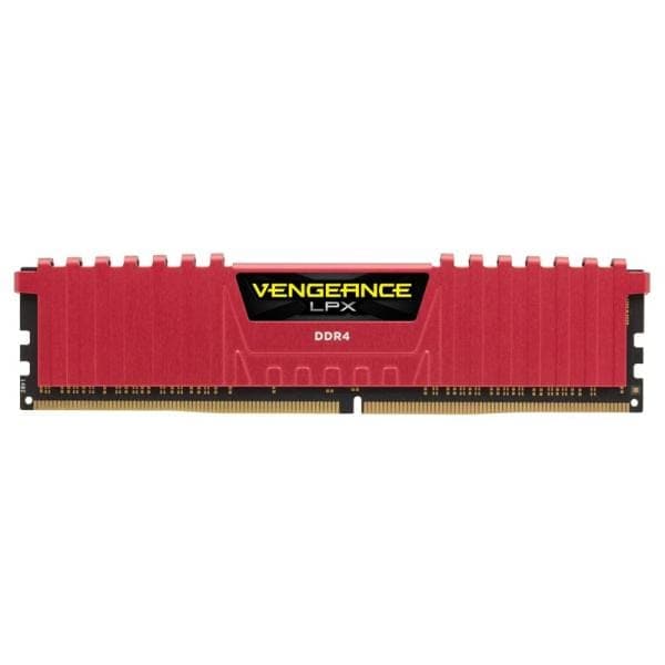 CORSAIR Vengeance LPX 16GB ( 16GB x 1 ) 3000MHz DDR4 RAM ( Red ) ( CL16 ) - 2