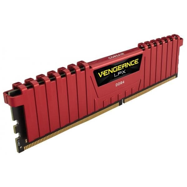 CORSAIR Vengeance LPX 16GB ( 16GB x 1 ) 3000MHz DDR4 RAM ( Red ) ( CL16 ) - 4