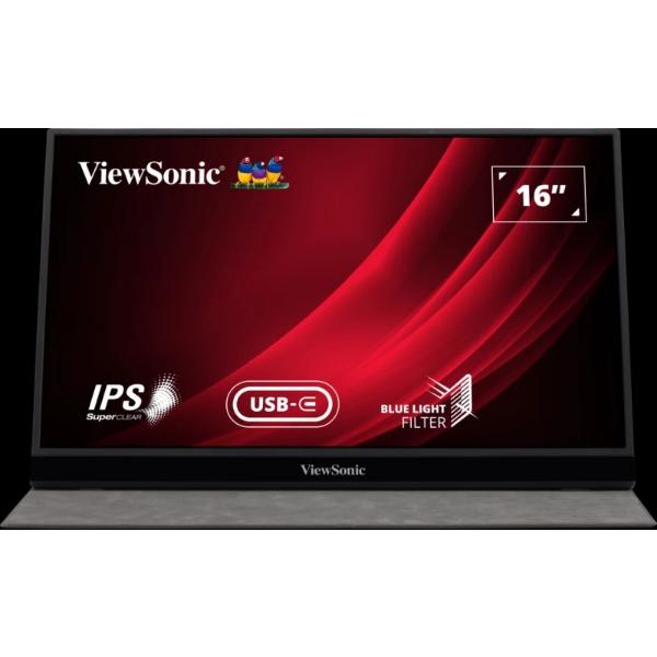 ViewSonic VG1655 16" FHD Portable Monitor IPS 60Hz Silver – TechCure India