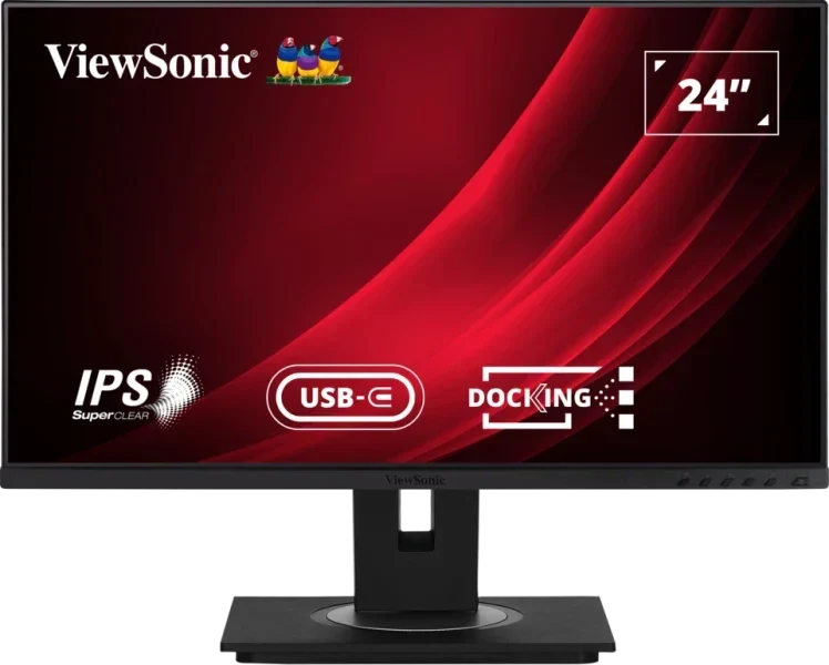 VIEWSONIC VG2456 24 INCH 1080P MONITOR WITH USB C 3.2, DOCKING BUILT-IN GIGABIT ETHERNET AND 40 DEGREE TILT ERGONOMICS FOR HOME AND OFFICE – TechCure India