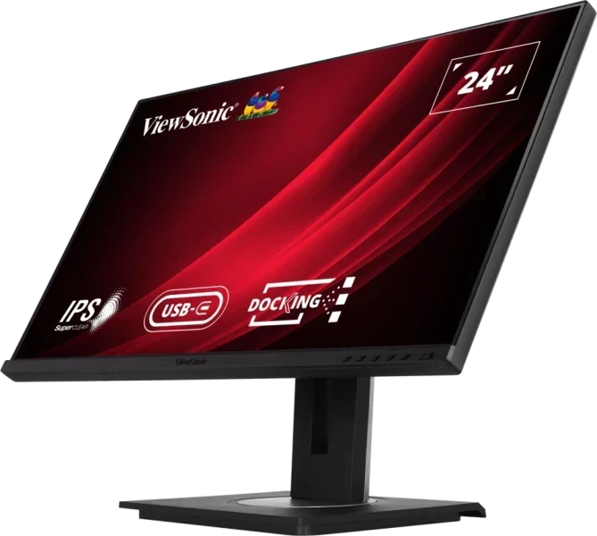 VIEWSONIC VG2456 24 INCH 1080P MONITOR WITH USB C 3.2, DOCKING BUILT-IN GIGABIT ETHERNET AND 40 DEGREE TILT ERGONOMICS FOR HOME AND OFFICE – TechCure India