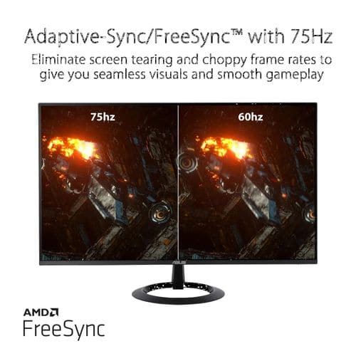 ASUS VZ24EHE 24 Inch FHD 75Hz IPS Panel 1MS AMD Freesync Gaming Monitor - 3