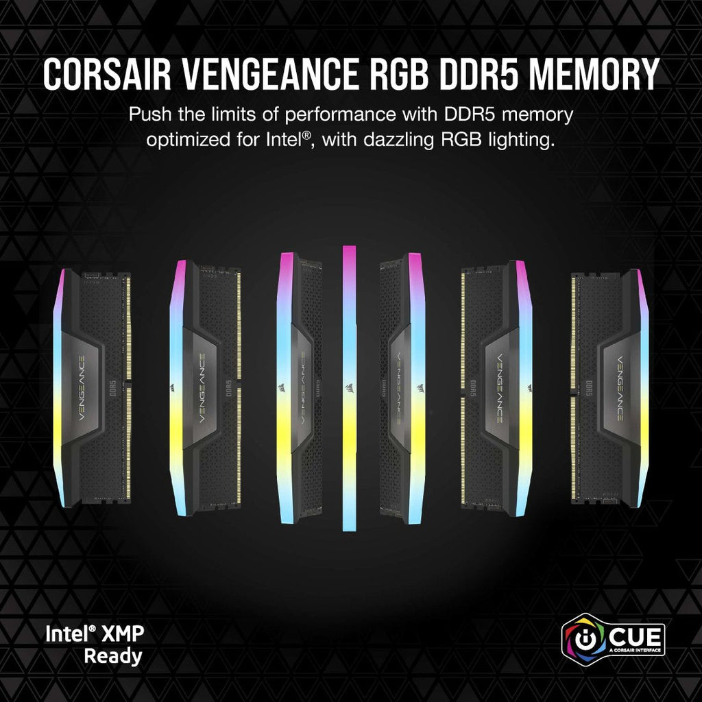 CORSAIR VENGEANCE RGB DDR5 RAM 64GB (2X32GB) 6400MHZ CL32 CMH64GX5M2B6400C32 – TechCure India