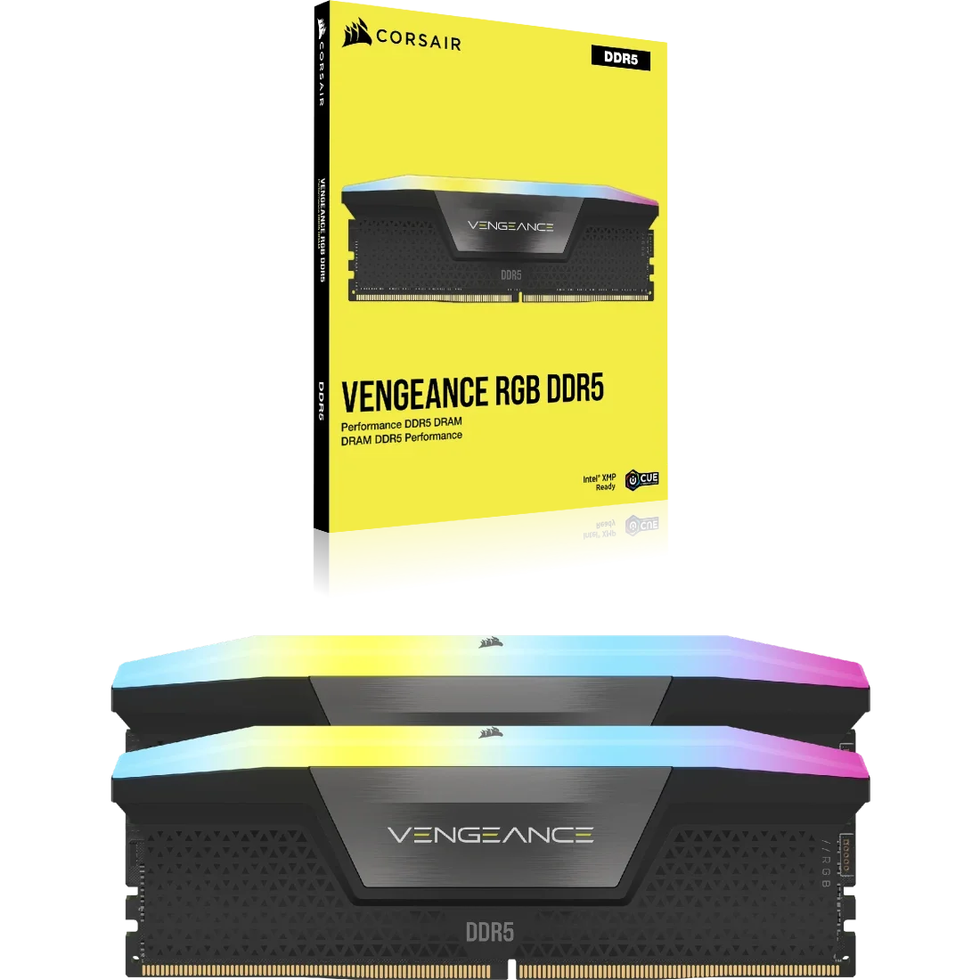 CORSAIR VENGEANCE RGB DDR5 RAM 64GB (2X32GB) 6400MHZ CL32 CMH64GX5M2B6400C32 – TechCure India