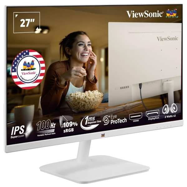 ViewSonic VA2732-MH-W 27" Inch Full HD IPS Monitor (White) – TechCure India