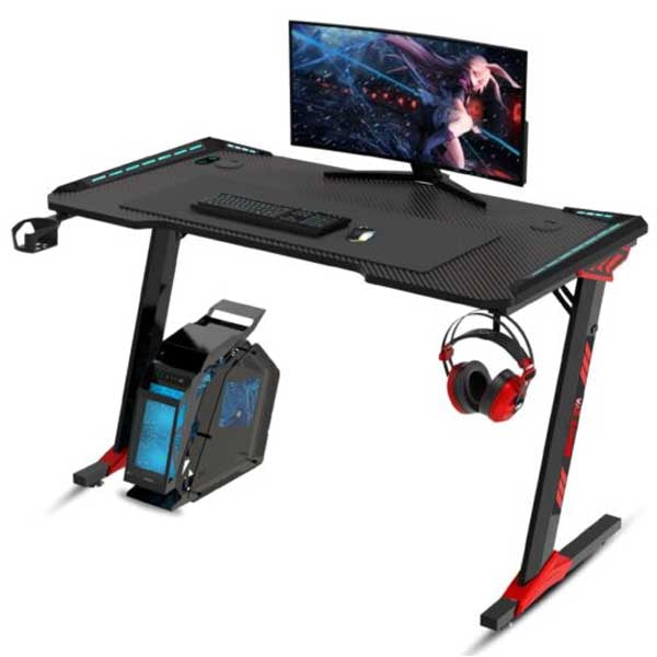 WAR HAMMER Kratos Rgb Warstation Gaming Desk (Black) – TechCure India