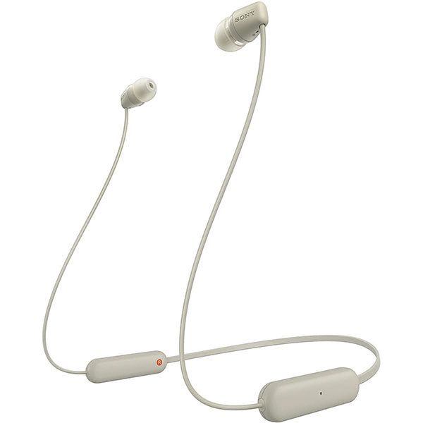 Sony WI-C100 Wireless Headphones in-Ear Bluetooth Headset with mic for Phone Calls (Taupe) – TechCure India