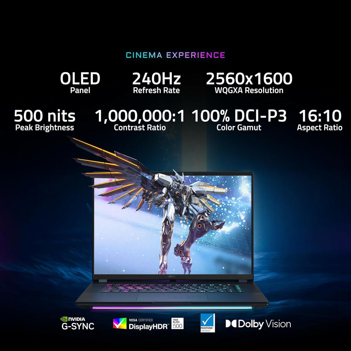 Gigabyte Aorus Master 16 BXHC4INE64SH, Intel Core Ultra 9 275HX Processor, 32 GB DDR5 Ram, 1TB M.2 NVMe SSD, NVIDIA GeForce RTX 5070 Ti 12GB GDDR7, 16 Inch, OLED WQXGA Gaming Laptop with 2 Years Warranty – TechCure India