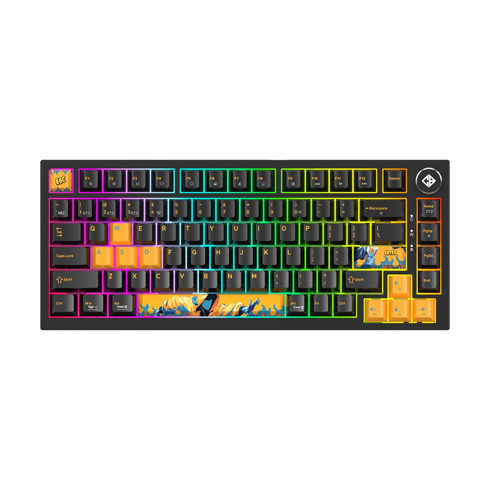 COSMIC BYTE CB-GK-44 Phantom TKL Tri-Mode Mechanical RGB Wireless Gaming Keyboard ( Black ) ( Red Switch ) – TechCure India