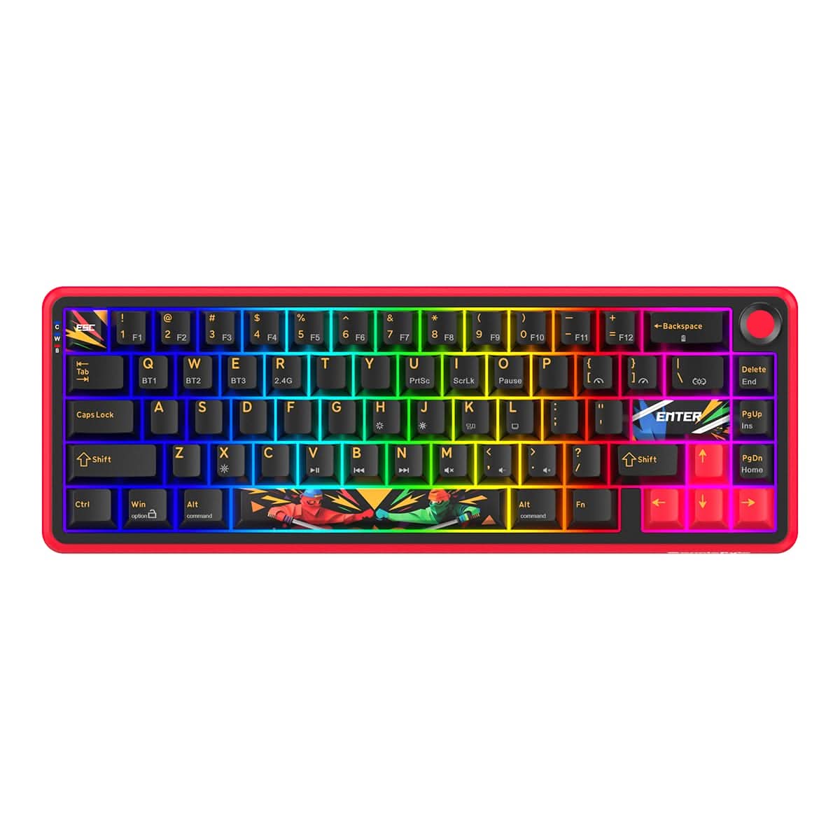 Cosmic Byte Arcturus 65 Tri-Mode Gasket Mechanical Keyboard - Black Red – TechCure India