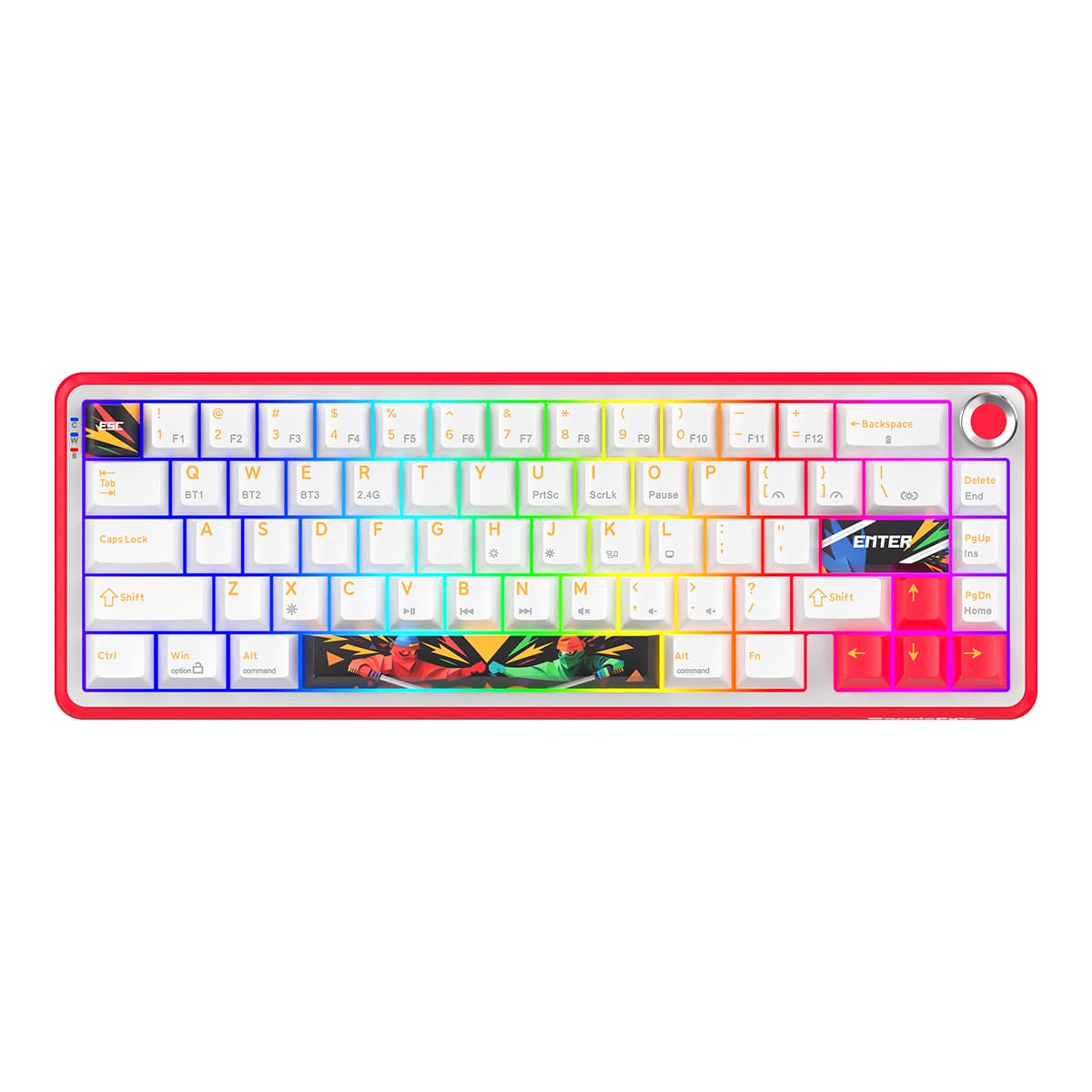 Cosmic Byte Arcturus 65 Tri-Mode Gasket Mechanical Keyboard - White Red – TechCure India