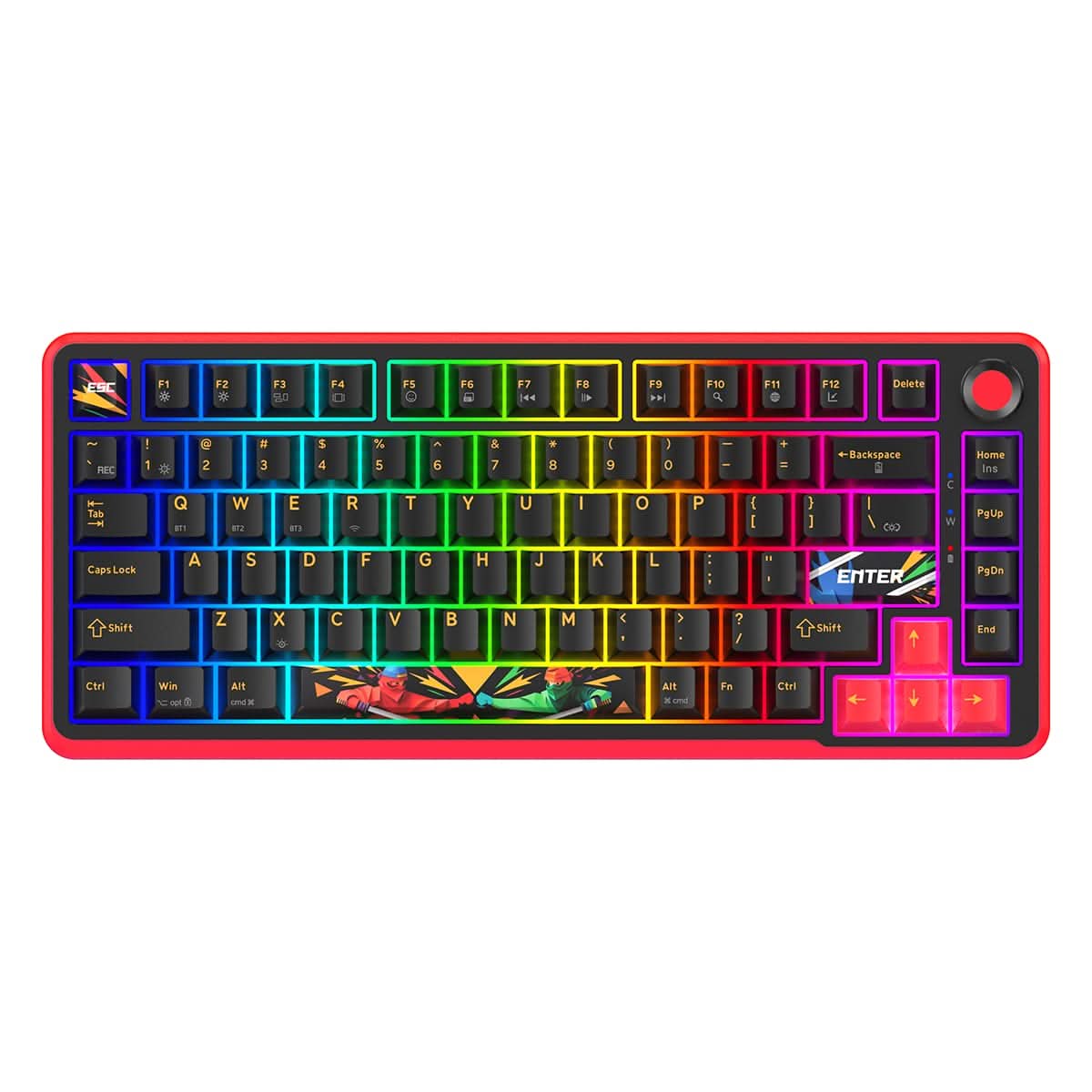 Cosmic Byte Arcturus 75% Tri-Mode Gasket Mechanical Keyboard Black Red – TechCure India
