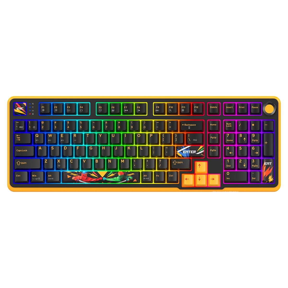 Cosmic Byte Arcturus 98% Tri-Mode Gasket Mechanical Keyboard Black Amber – TechCure India